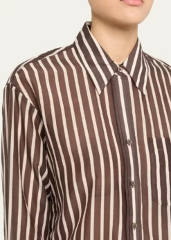 TWPJoey Striped Cotton-Silk Shirt