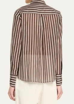 TWPJoey Striped Cotton-Silk Shirt