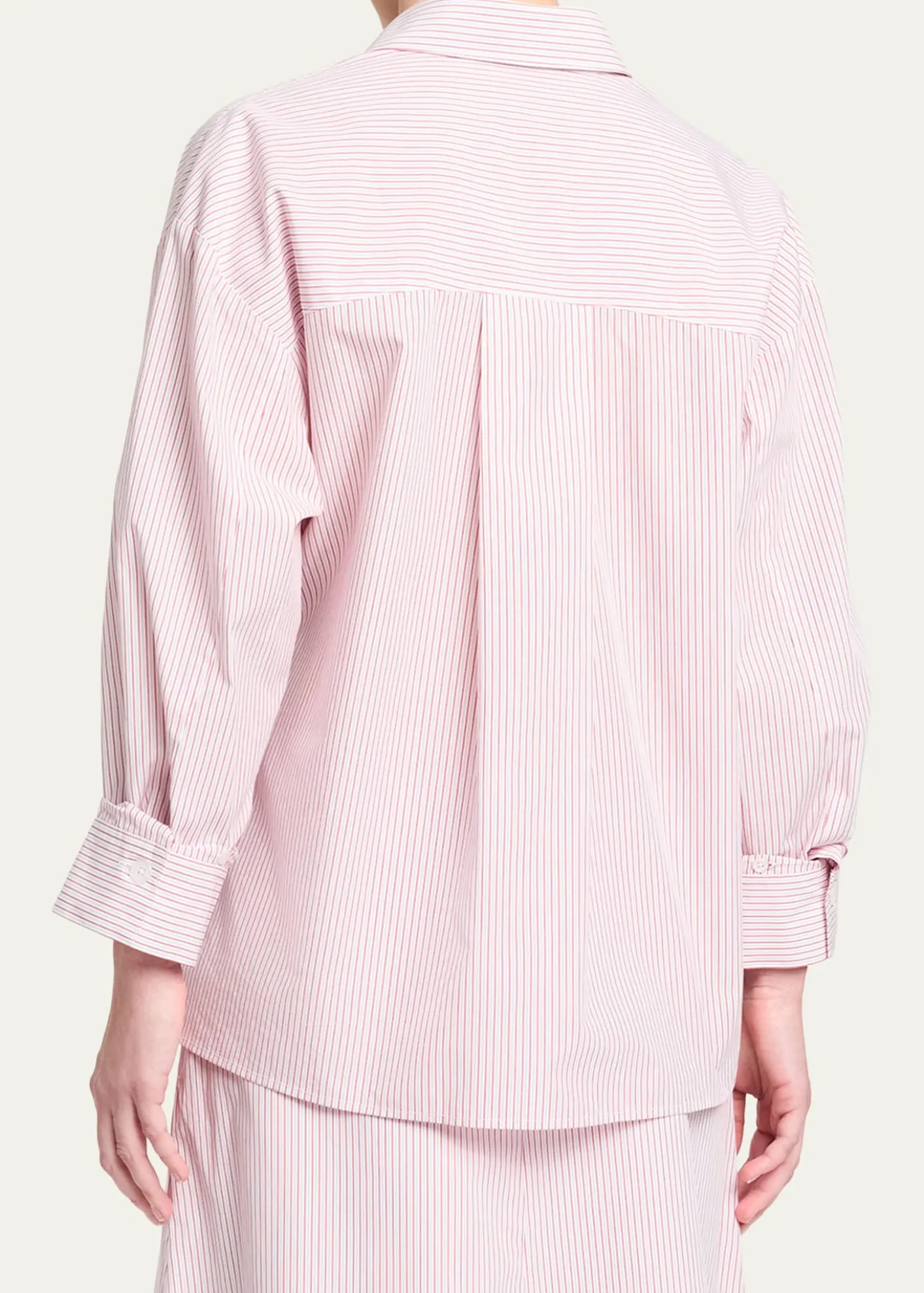 TWPNewest Earl Striped Asymmetric Button-Front Shirt