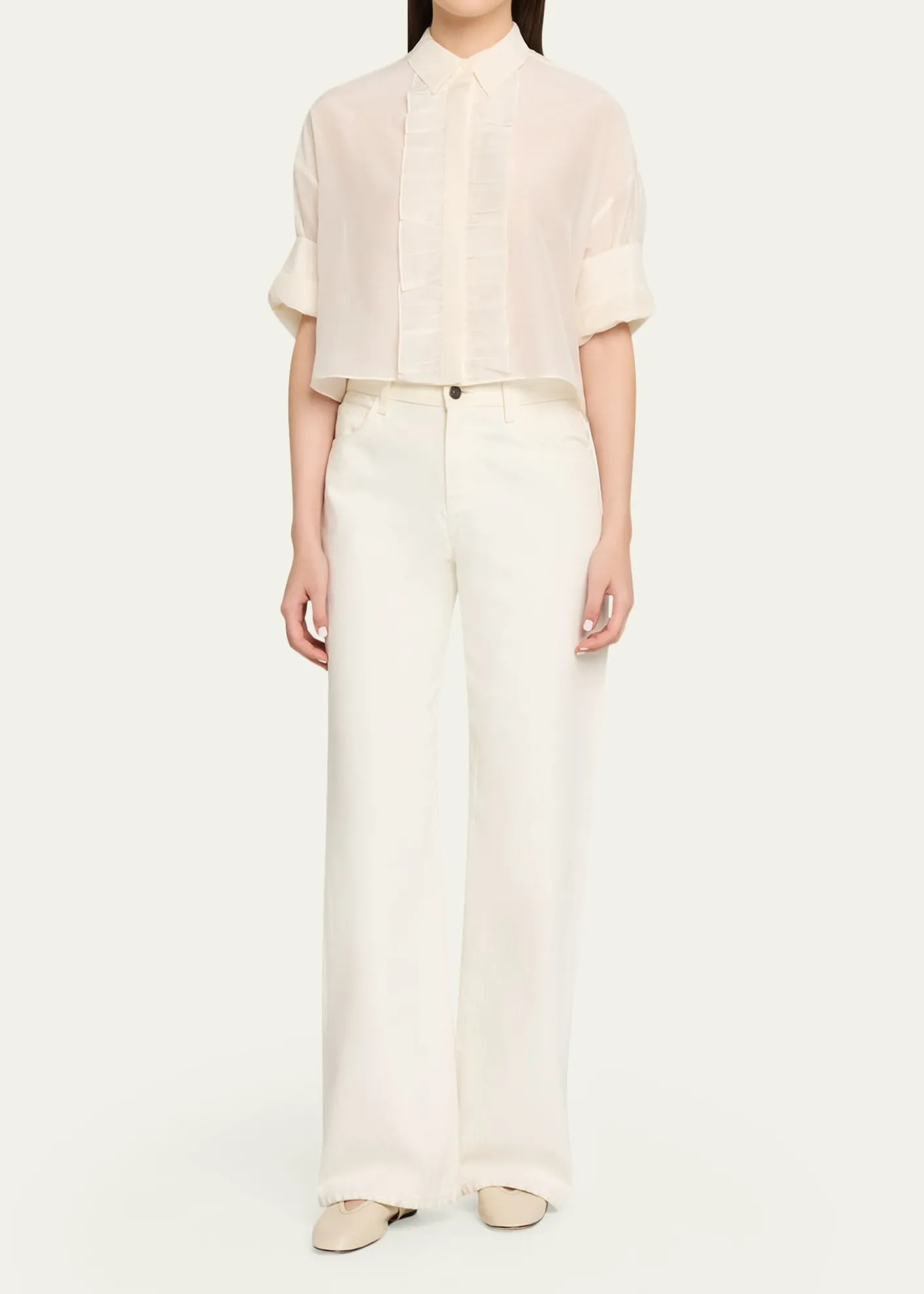 TWPNext Ex Cotton-Silk Ruffle Shirt