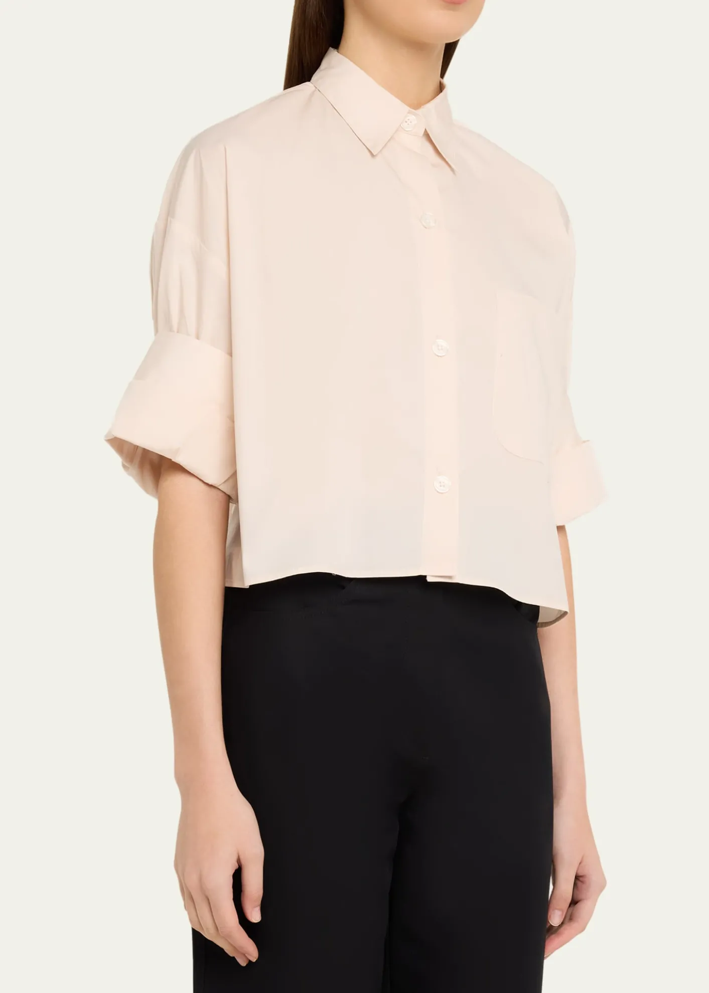 TWPNext Ex Cropped Shirt in Superfine Cotton