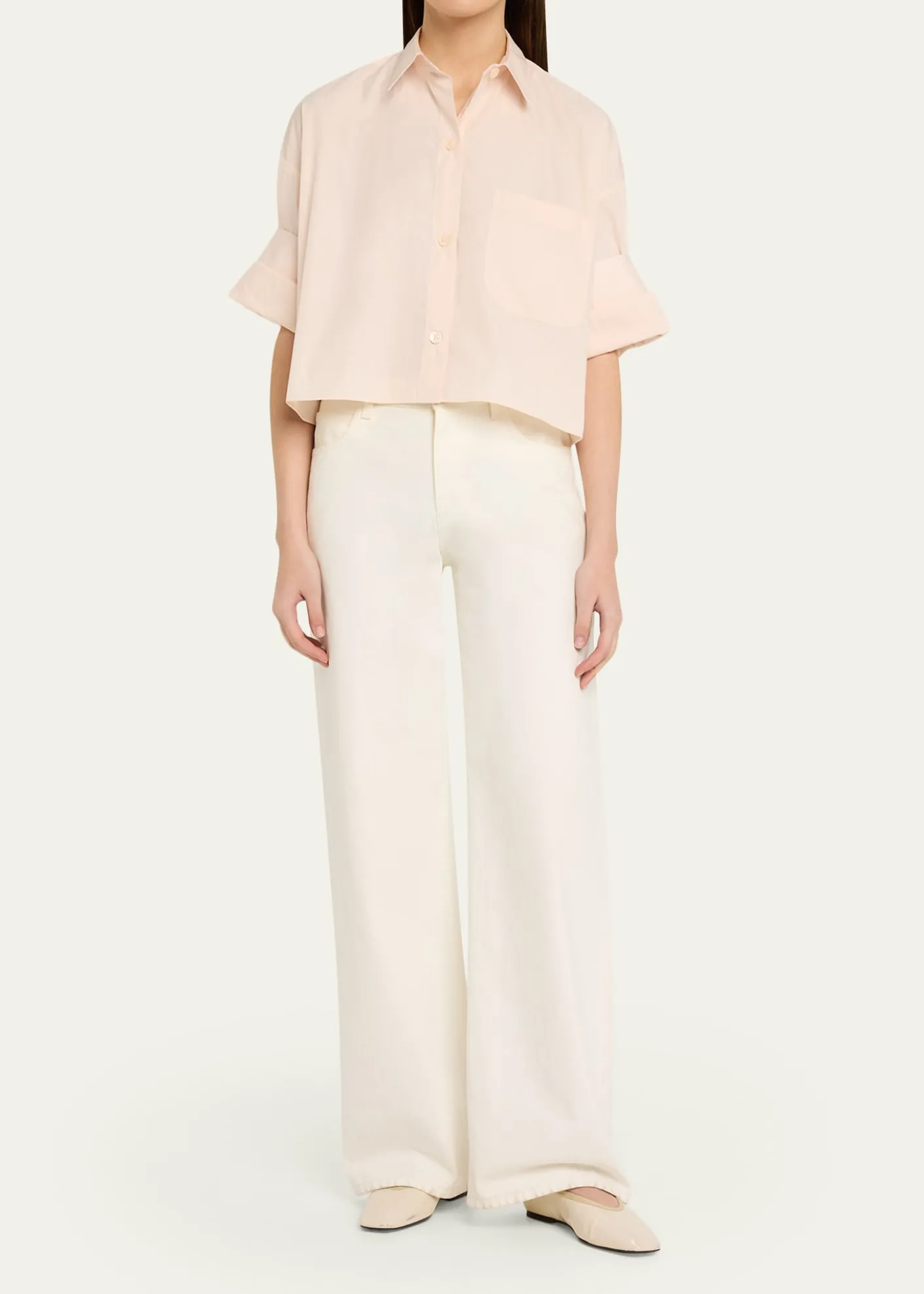 TWPNext Ex Cropped Shirt in Superfine Cotton