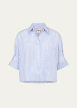 TWPNext Ex Striped Cropped Shirt