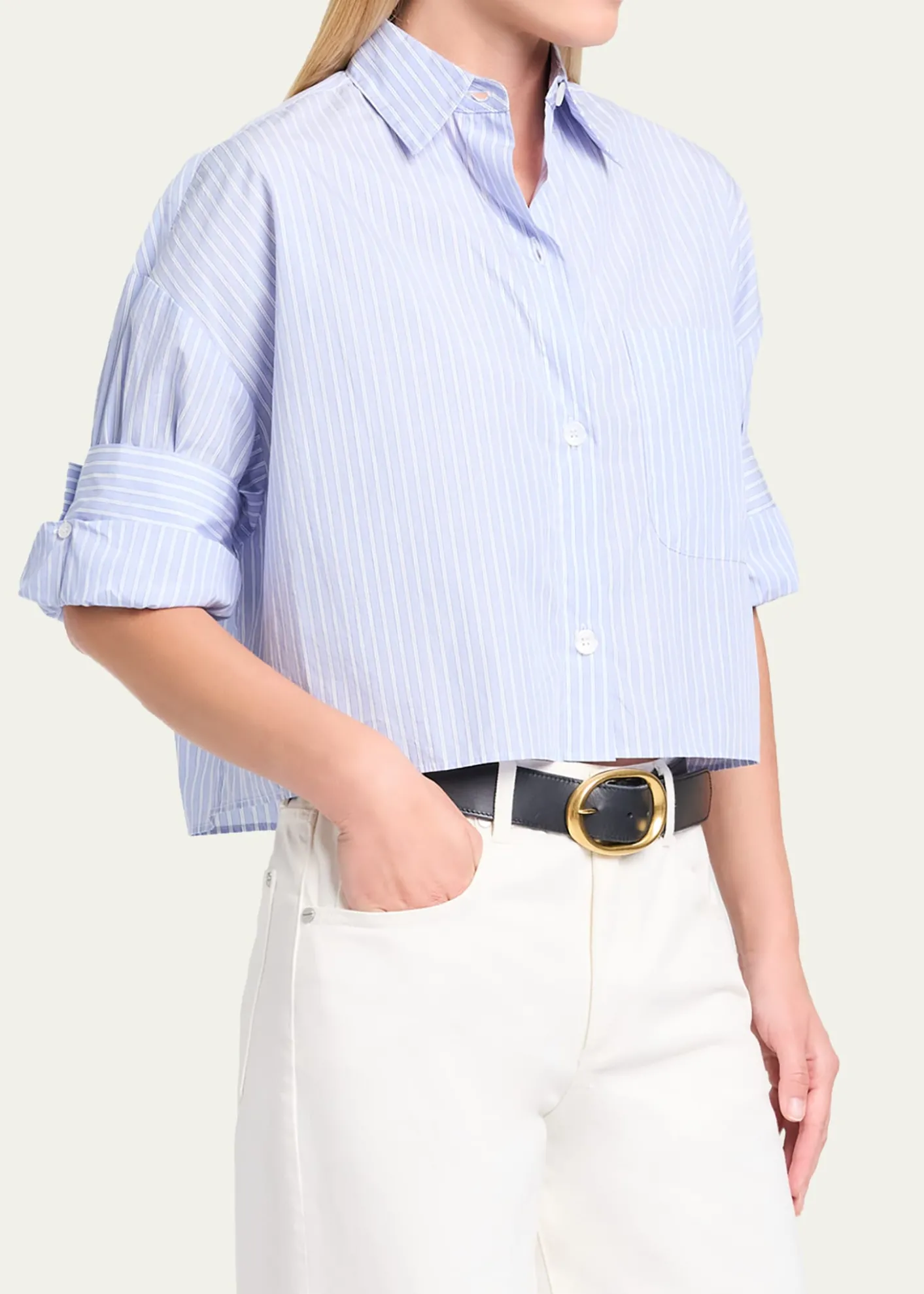 TWPNext Ex Striped Cropped Shirt