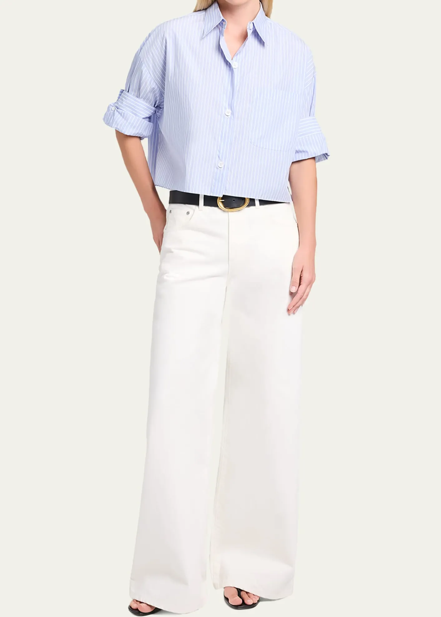TWPNext Ex Striped Cropped Shirt