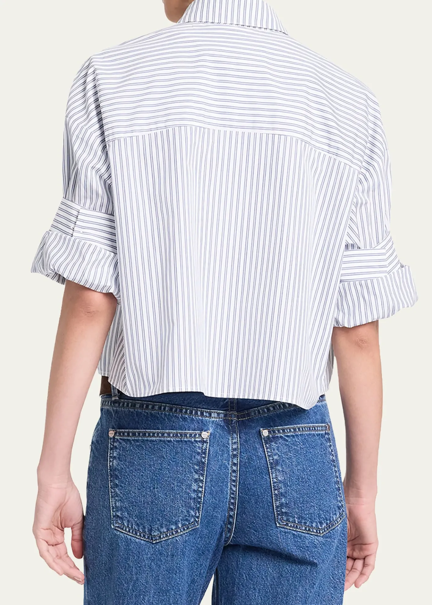 TWPNext Ex Striped Cropped Shirt