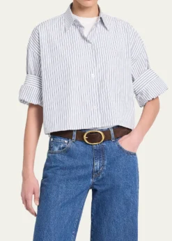 TWPNext Ex Striped Cropped Shirt