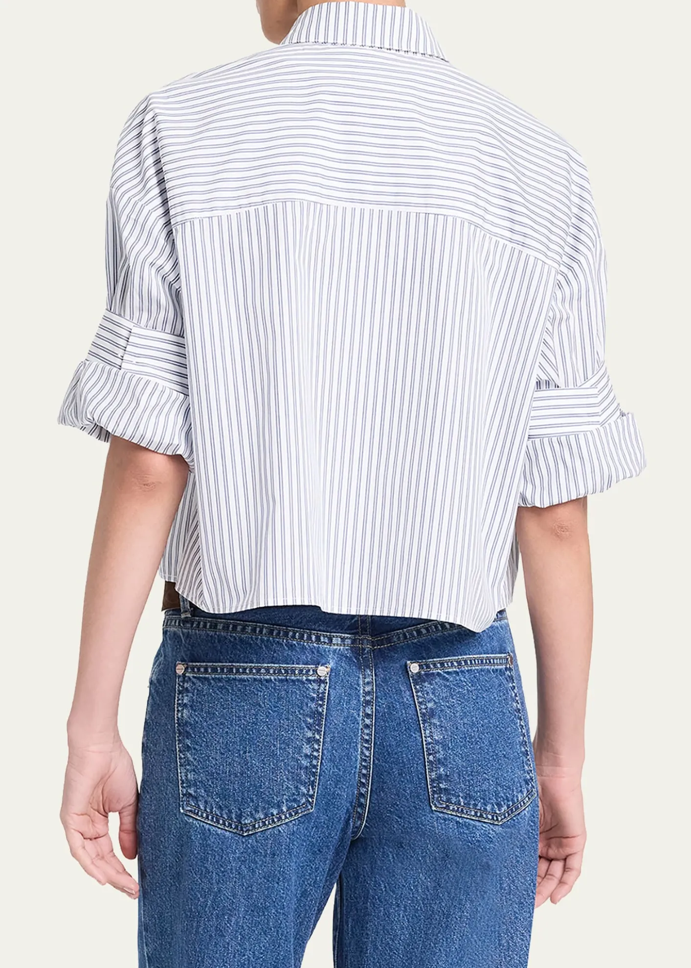 TWPNext Ex Striped Cropped Shirt