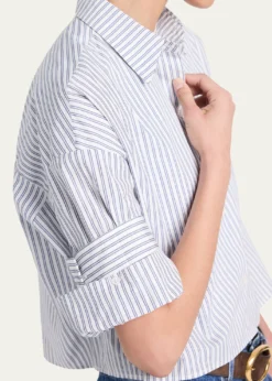 TWPNext Ex Striped Cropped Shirt