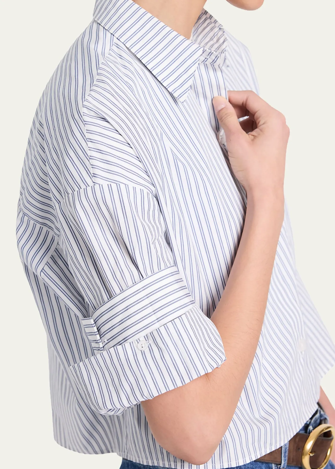 TWPNext Ex Striped Cropped Shirt
