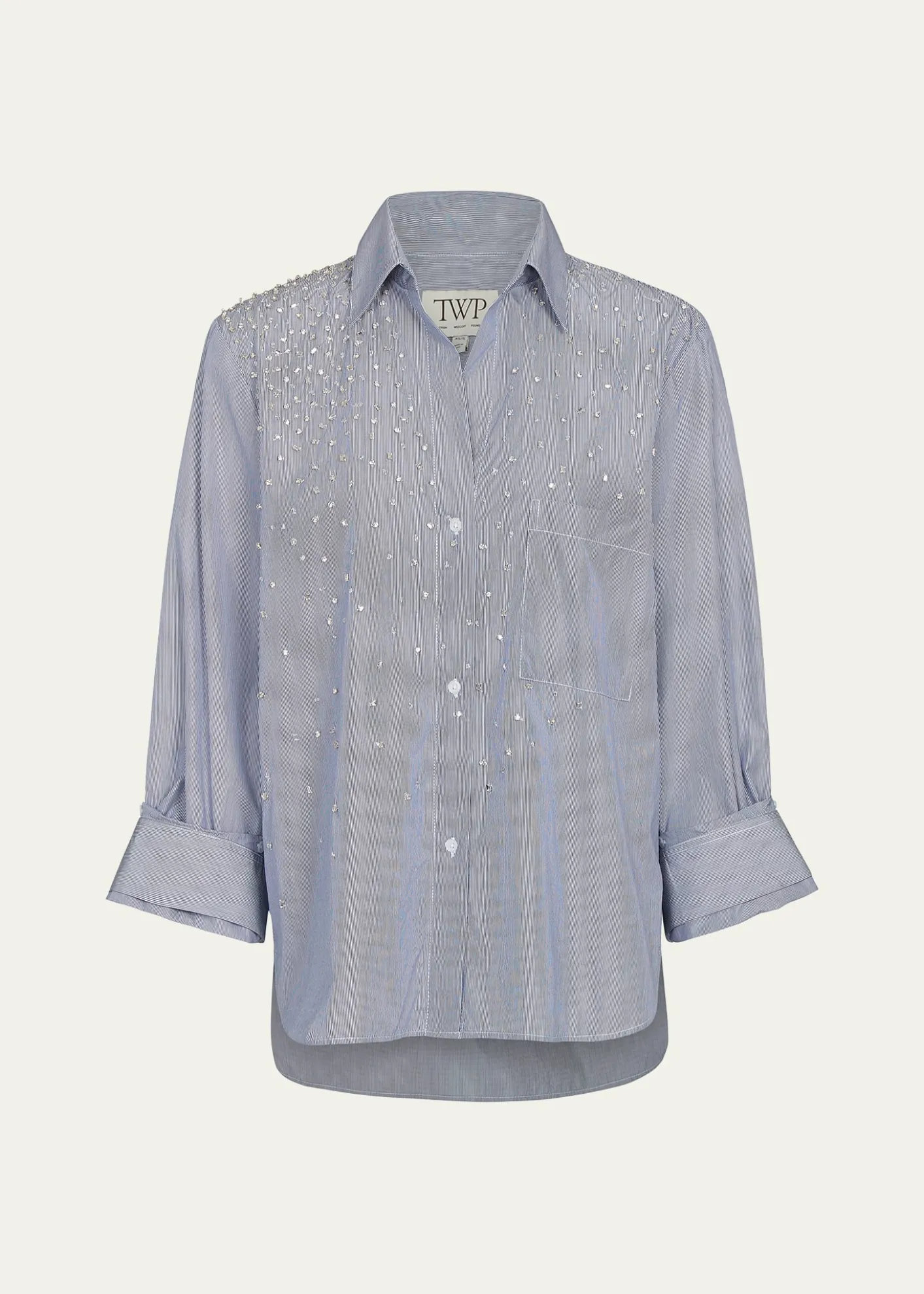 TWPNext Morning Shirt with Crystals in Baroness Stripe