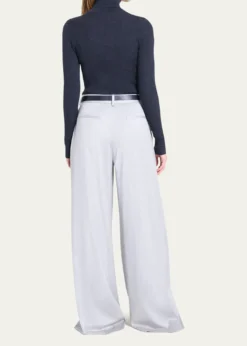 TWPRib-Knit Wool Turtleneck Sweater