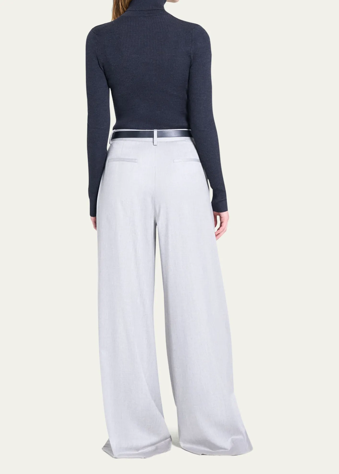 TWPRib-Knit Wool Turtleneck Sweater