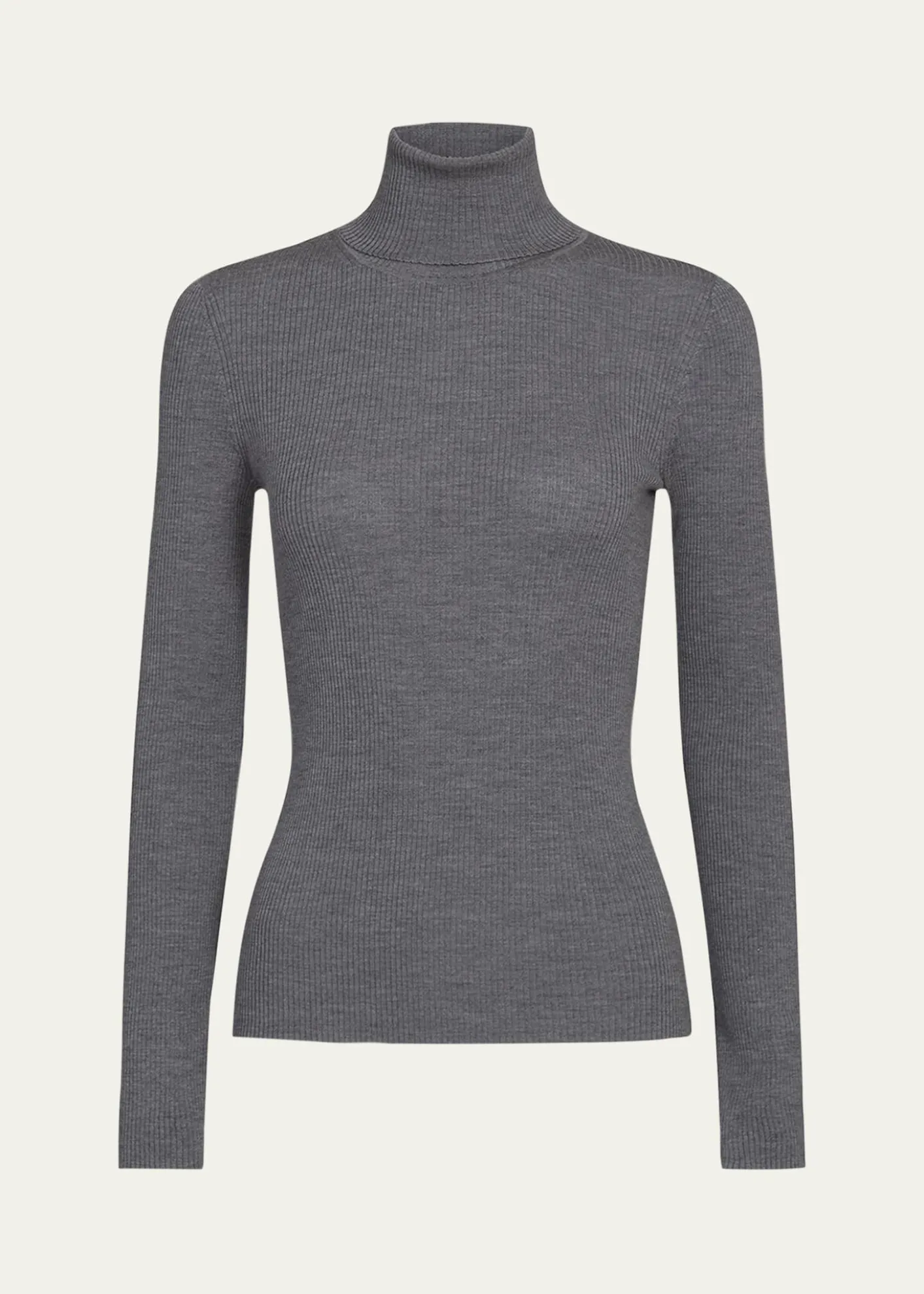TWPRib-Knit Wool Turtleneck Sweater