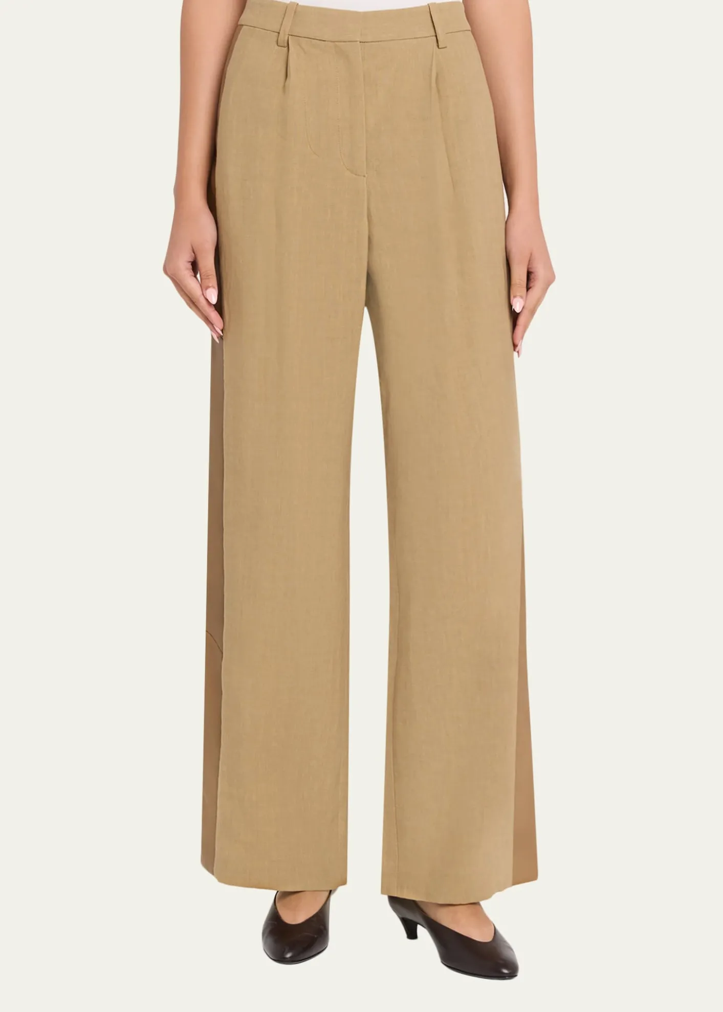 TWPSlim A Linen Pants with Lip Tux