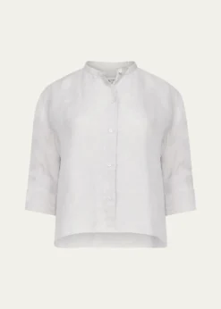 TWPStand Collar Cut Off Shirt