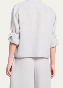 TWPStand Collar Cut Off Shirt