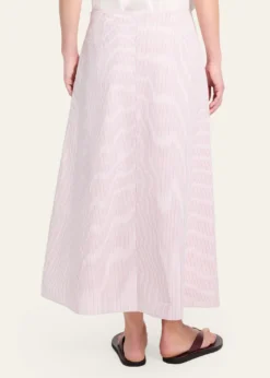 TWPStriped Cotton A-Line Skirt