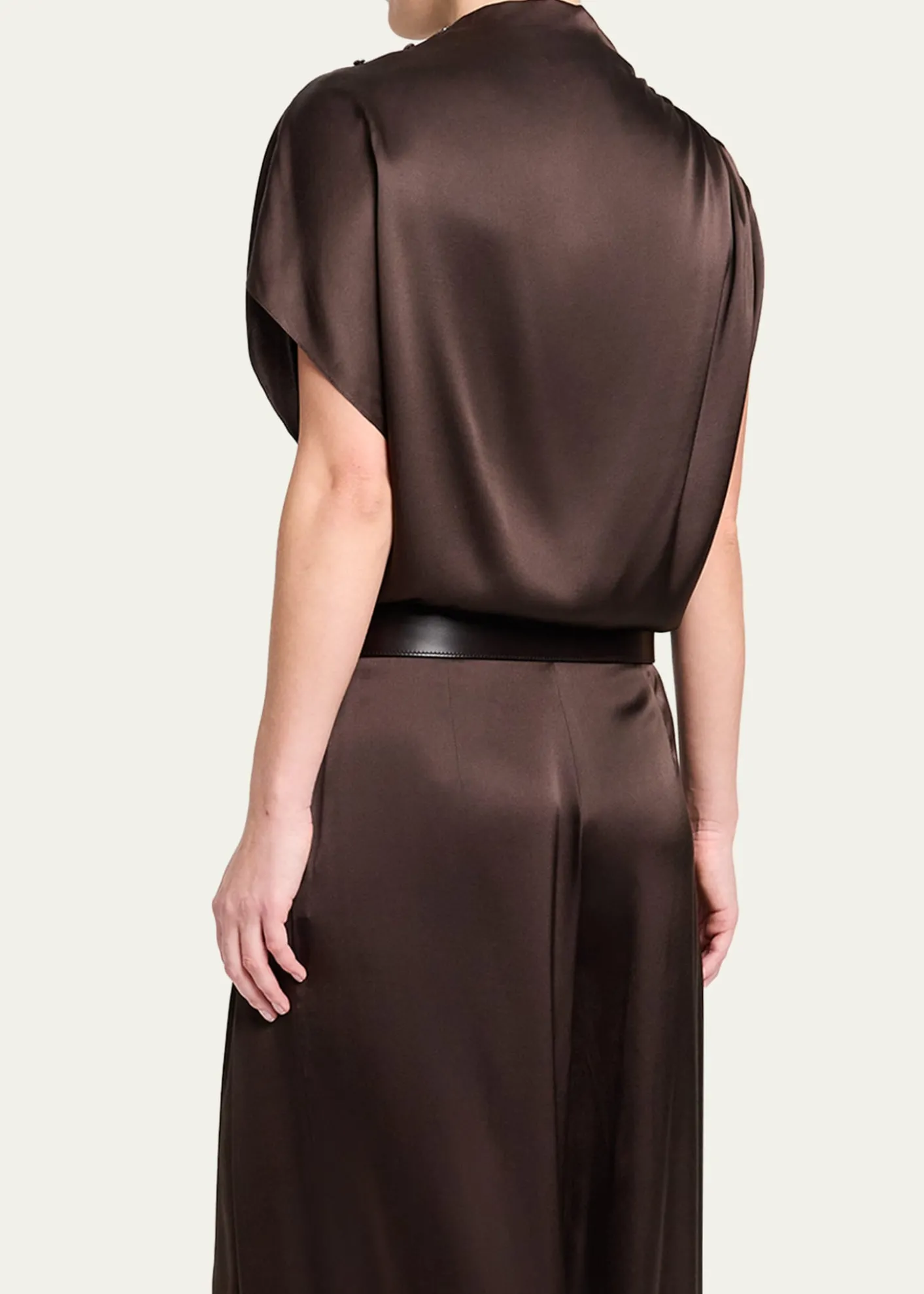 TWPWish You Would Draped Silk Blouse