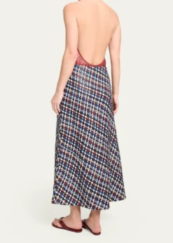 TWPWoven Leather A-Line Skirt