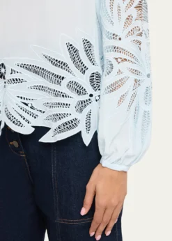 Ulla JohnsonAdonis Embroidered Silk Blouse