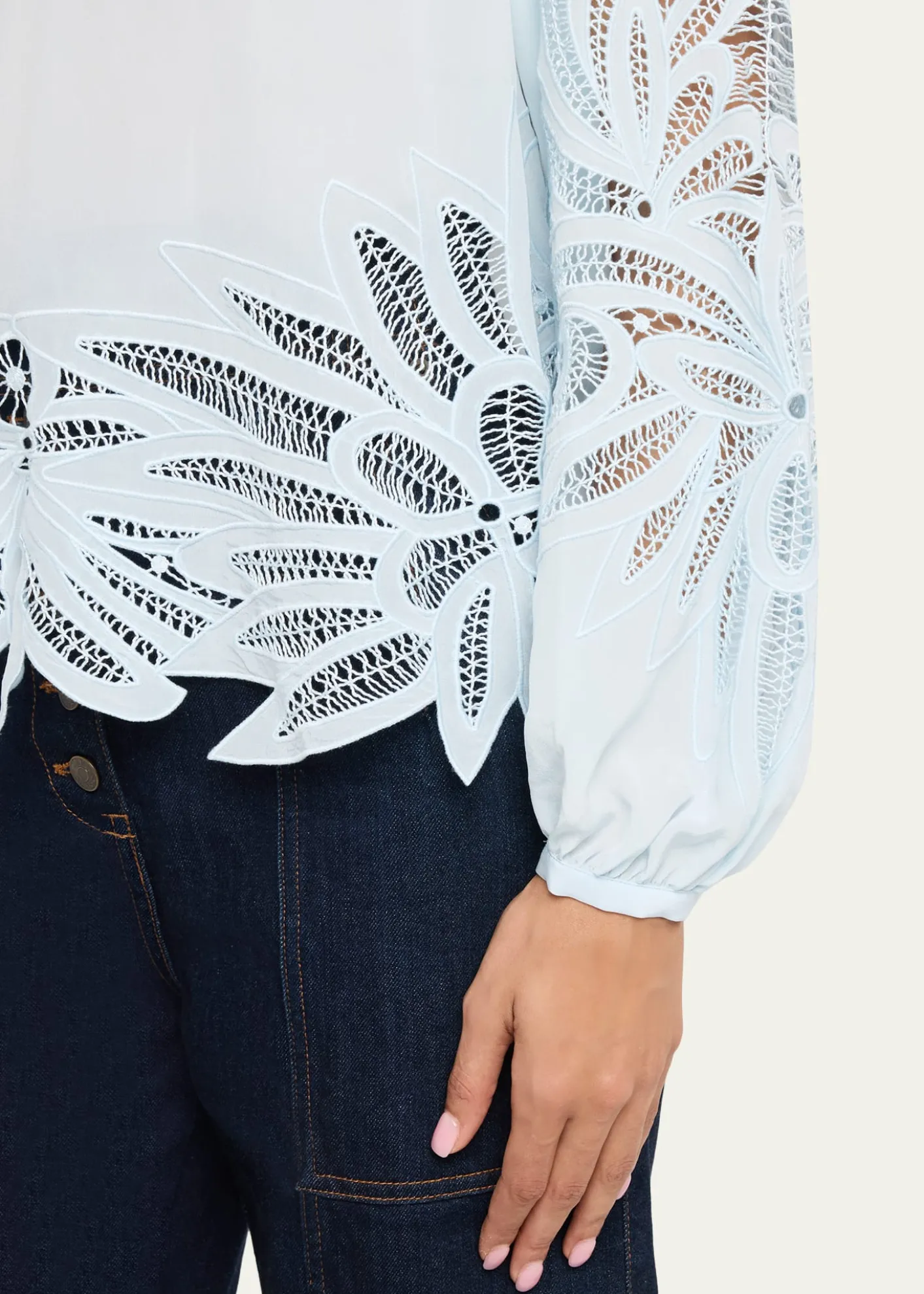 Ulla JohnsonAdonis Embroidered Silk Blouse
