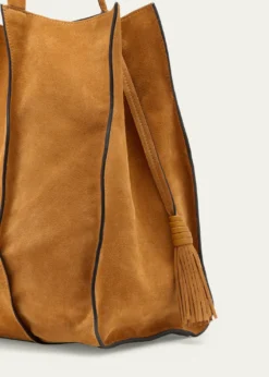 Ulla JohnsonAdria Large Wavy Suede Tote Bag
