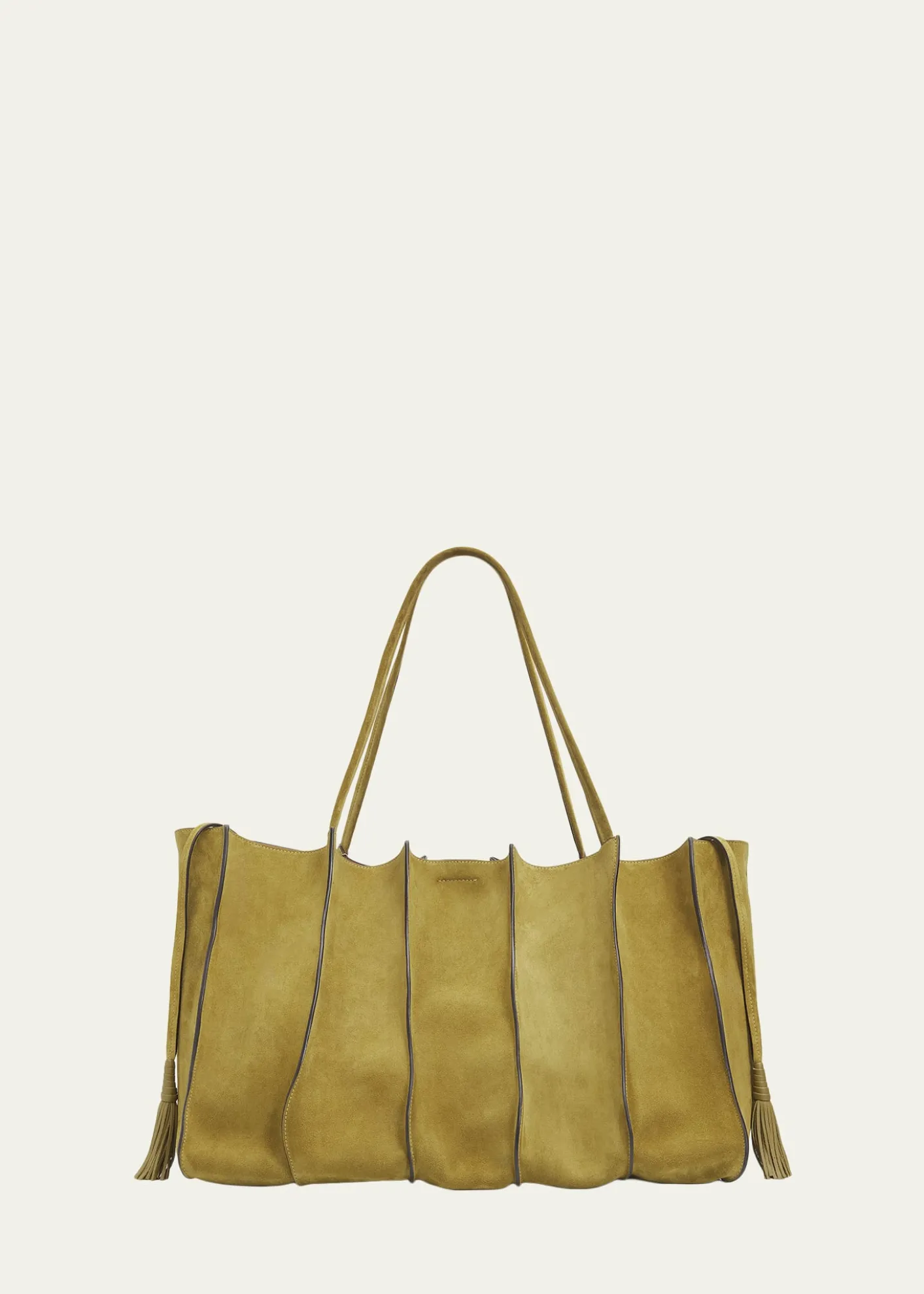 Ulla JohnsonAdria Large Wavy Suede Tote Bag