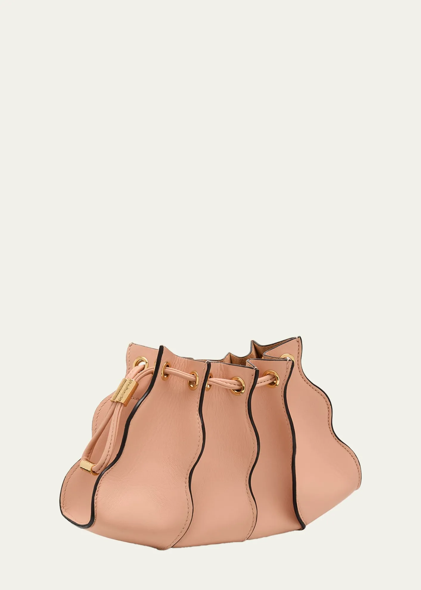 Ulla JohnsonAdria Small Pleated Wave Leather Crossbody Bag