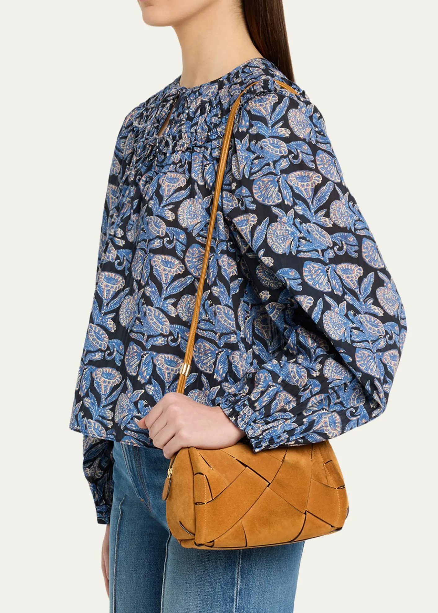 Ulla JohnsonCharlotte Woven Suede Camera Bag