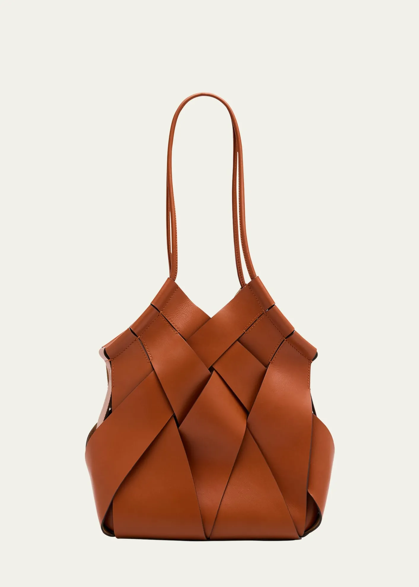 Ulla JohnsonCharlotte Woven Leather Shoulder Bag