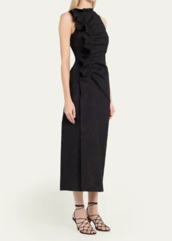 Ulla JohnsonDemetria Ruffled Taffeta Midi Dress