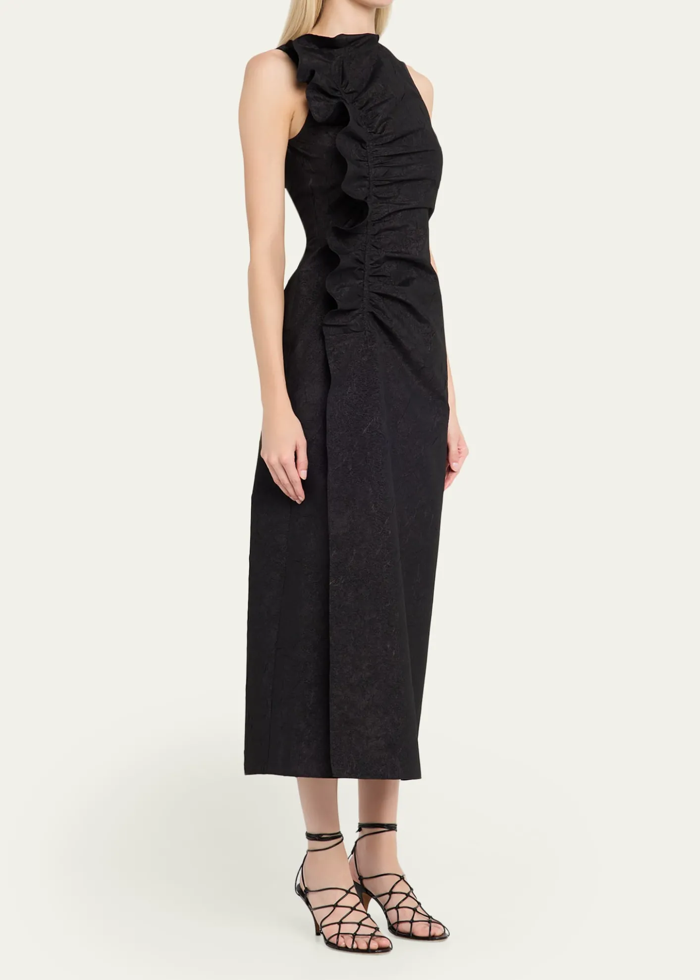 Ulla JohnsonDemetria Ruffled Taffeta Midi Dress