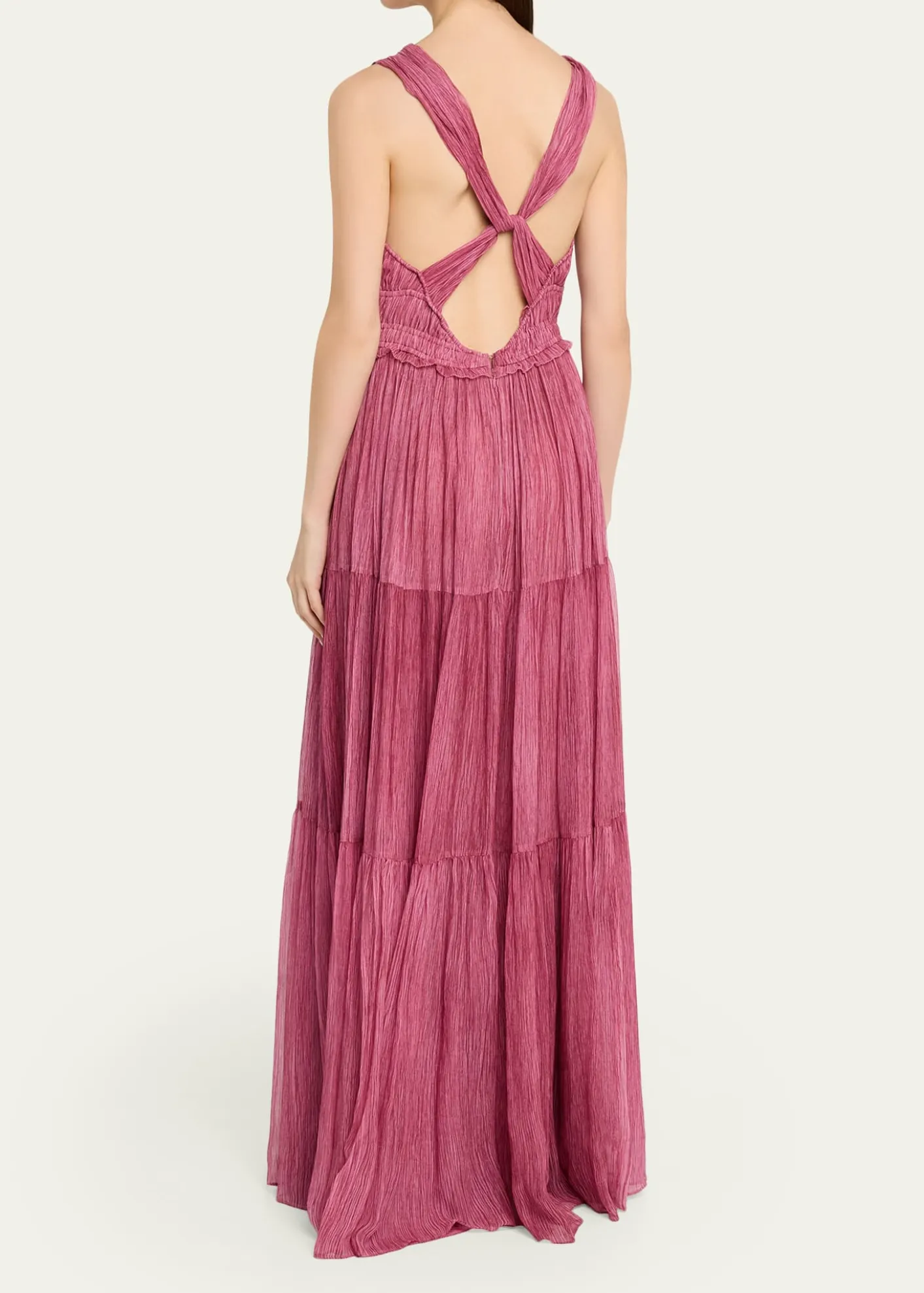 Ulla JohnsonFreesia Sleeveless Silk Chiffon Gown
