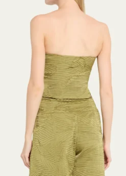 Ulla JohnsonHeleen Satin Strapless Crop Top