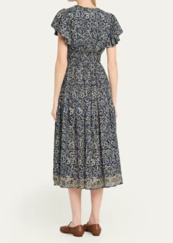 Ulla JohnsonLyria Printed Cotton Midi Dress