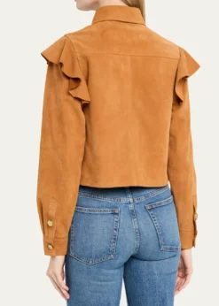 Ulla JohnsonMatilde Ruffle Suede Jacket