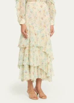 Ulla JohnsonMeadow Silk Midi Skirt