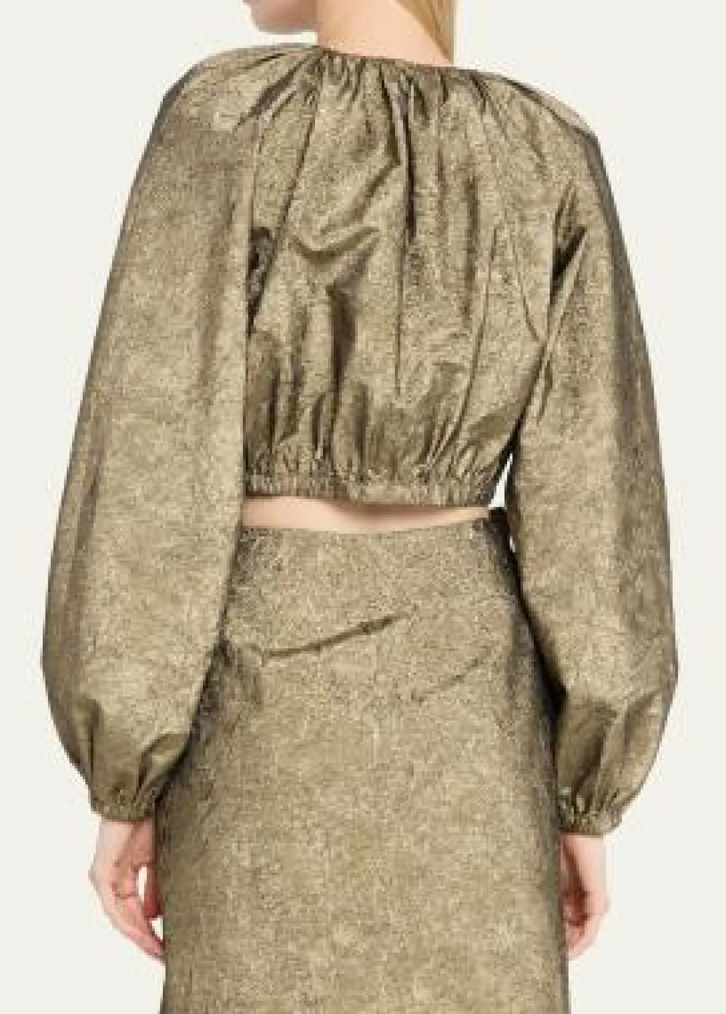 Ulla JohnsonOrielle Metallic Taffeta Bomber Jacket