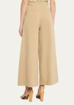 Ulla JohnsonSascha Cropped Wide-Leg Cotton Trousers