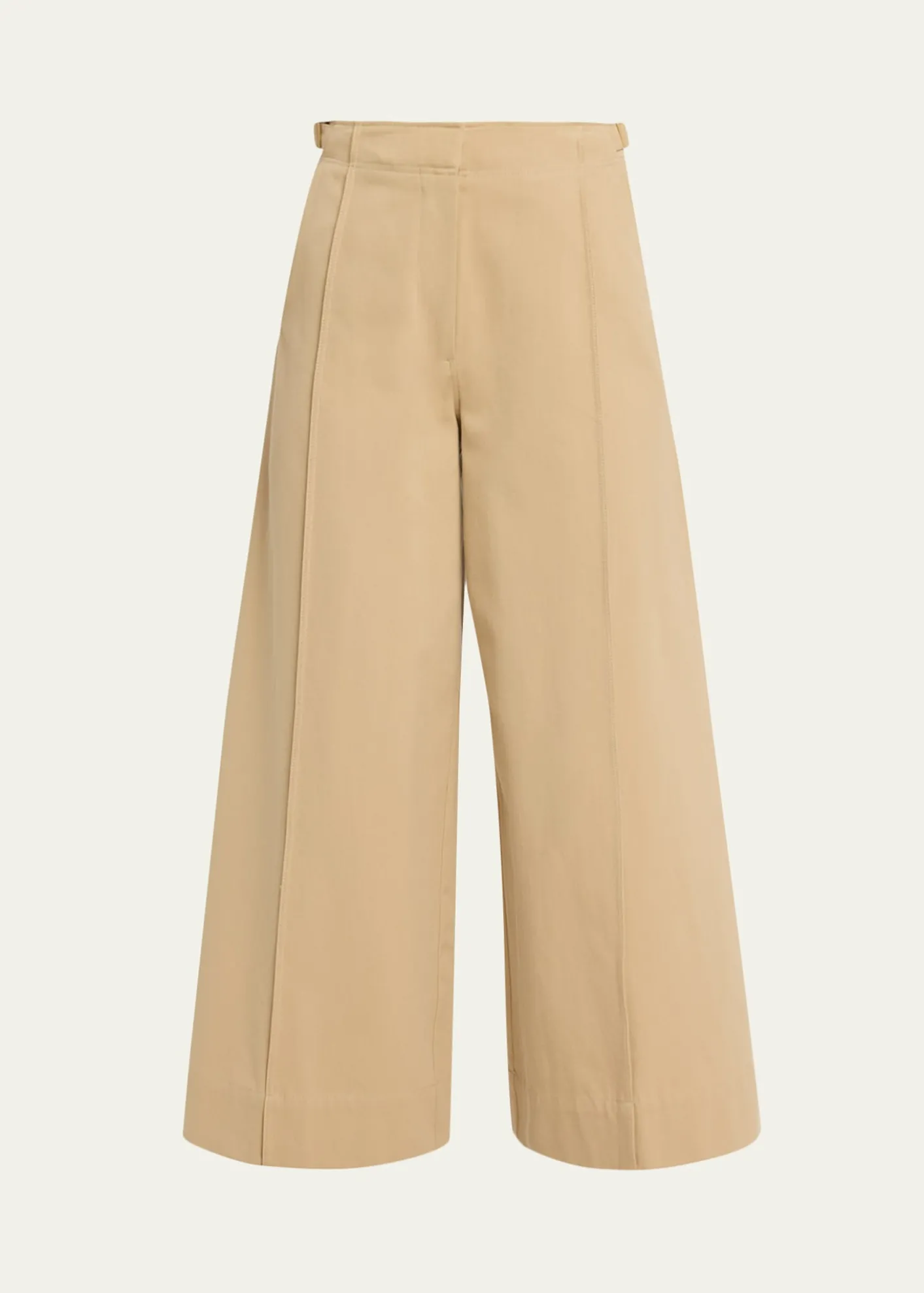 Ulla JohnsonSascha Cropped Wide-Leg Cotton Trousers