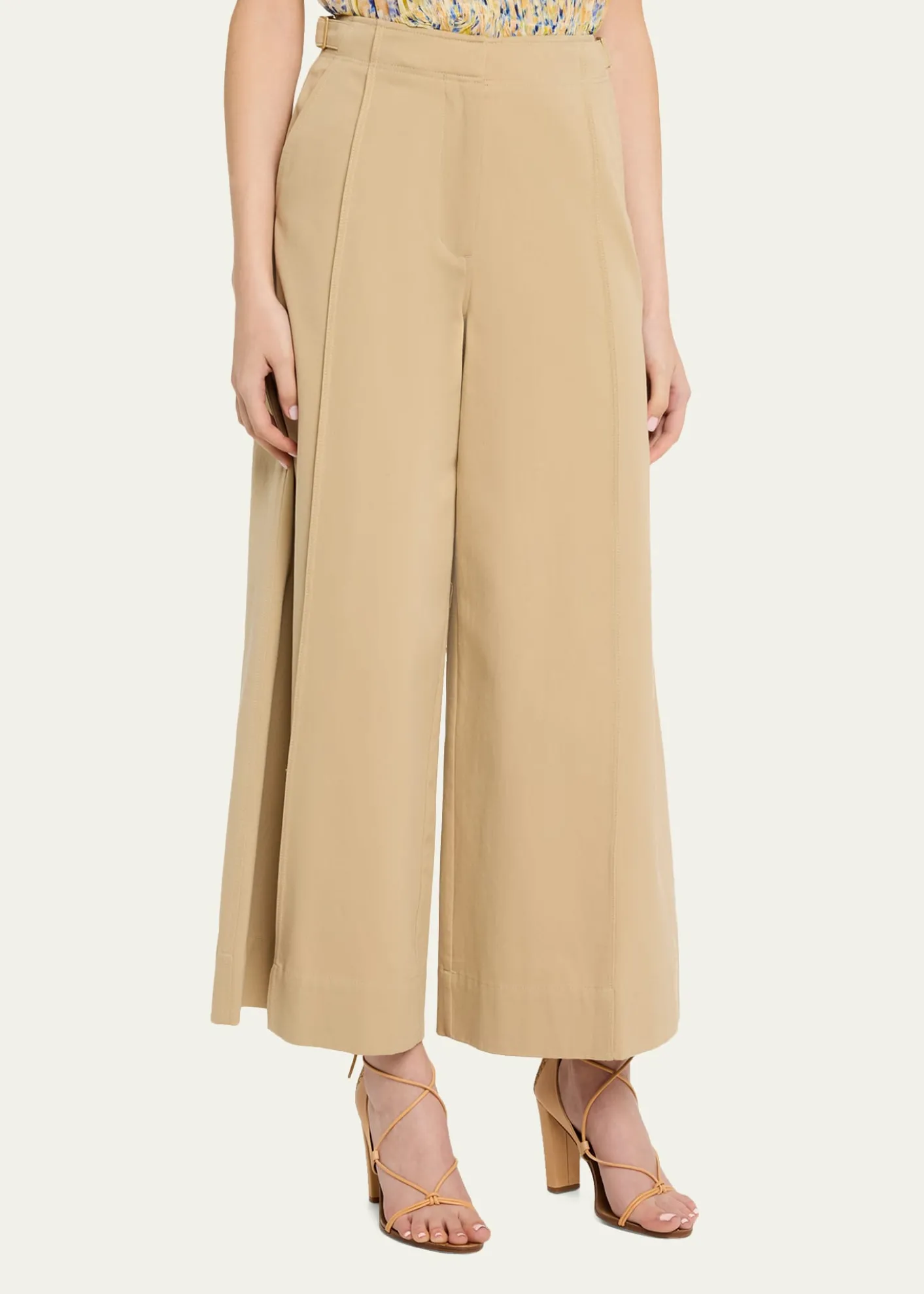 Ulla JohnsonSascha Cropped Wide-Leg Cotton Trousers