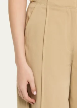 Ulla JohnsonSascha Cropped Wide-Leg Cotton Trousers