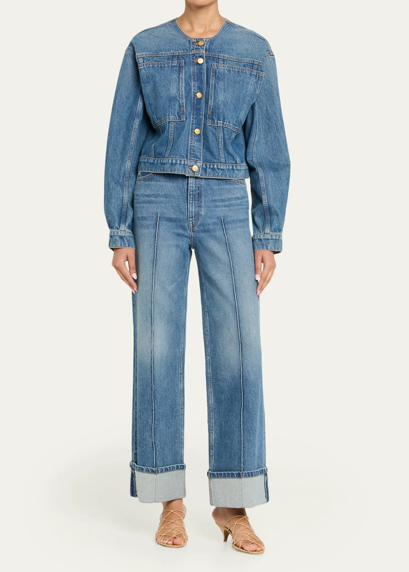 Ulla JohnsonThe Brair Denim Collarless Jacket
