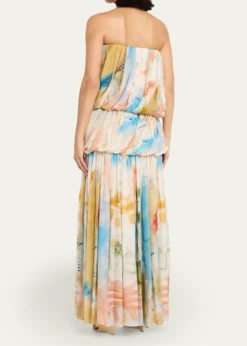 Ulla Johnsonx Helen Frankenthaler Reverie Strapless Silk Gown