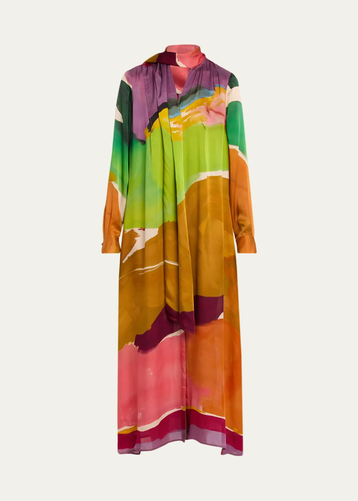 Ulla Johnsonx Helen Frankenthaler Critique Silk Scarf Dress