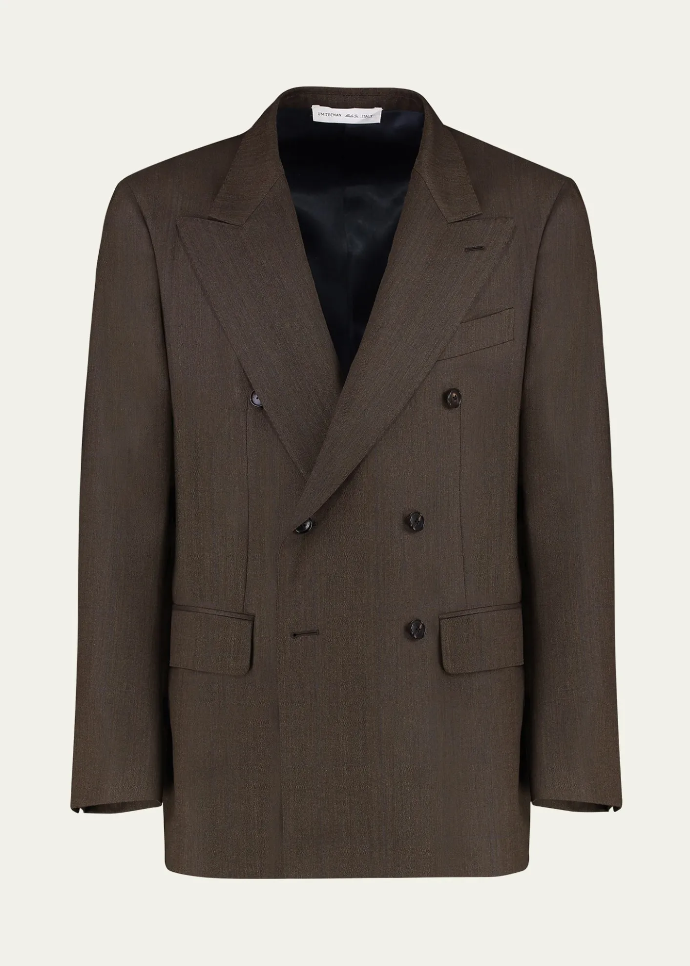Umit BenanMen's Pietro Melange Wool Double-Breasted Blazer