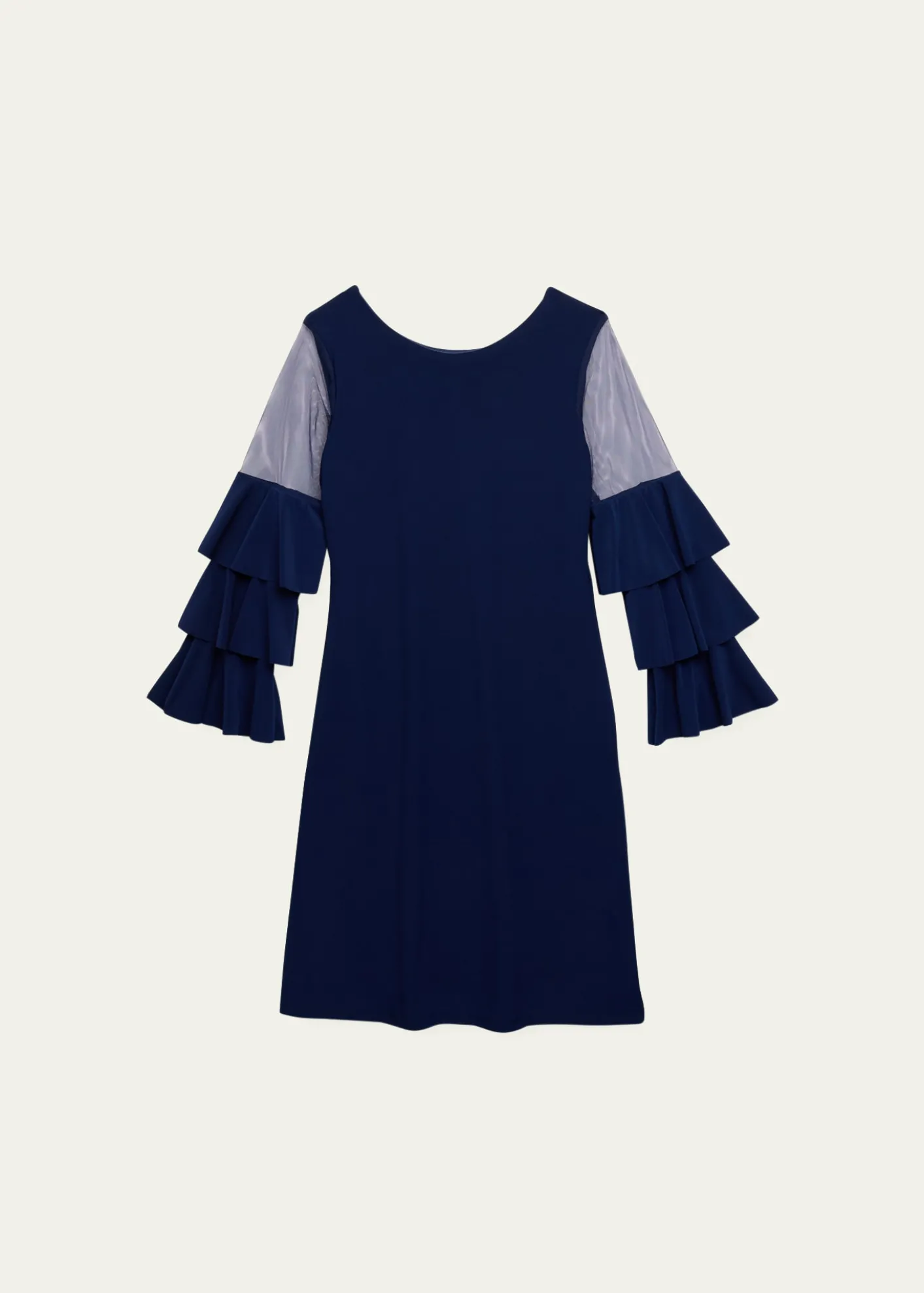 Un Deux TroisGirl's Tiered Sleeve Sheath Dress, Size 7-16