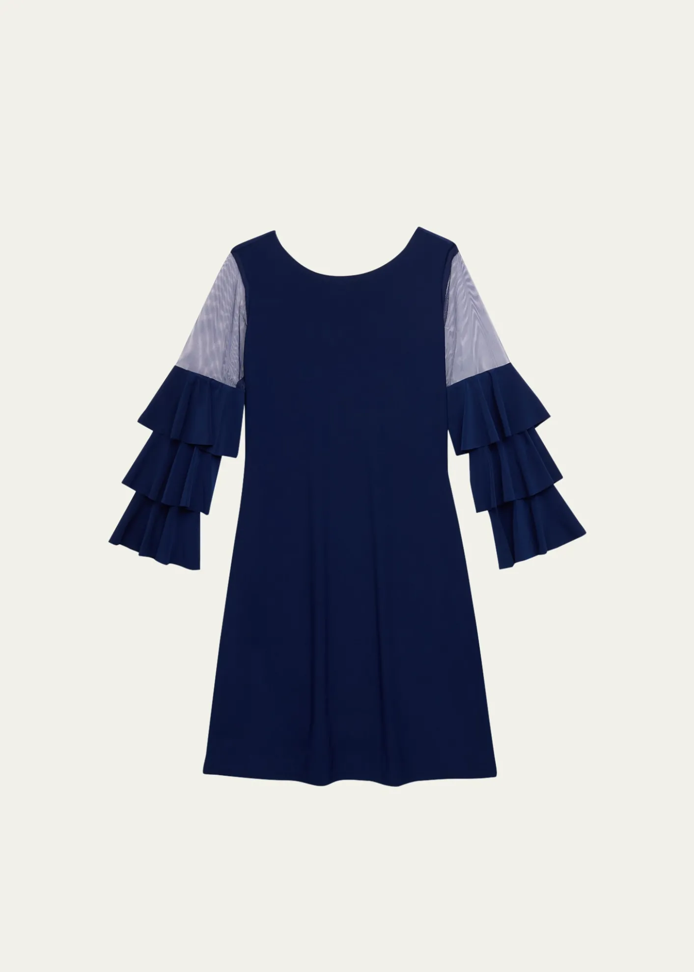Un Deux TroisGirl's Tiered Sleeve Sheath Dress, Size 7-16