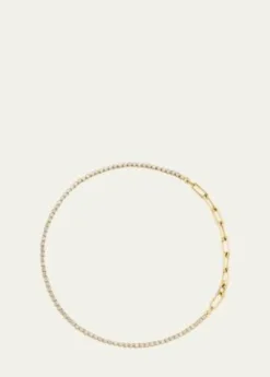 Uniform Object18K Yellow Gold Diamond Bezel and Chain Extender Necklace